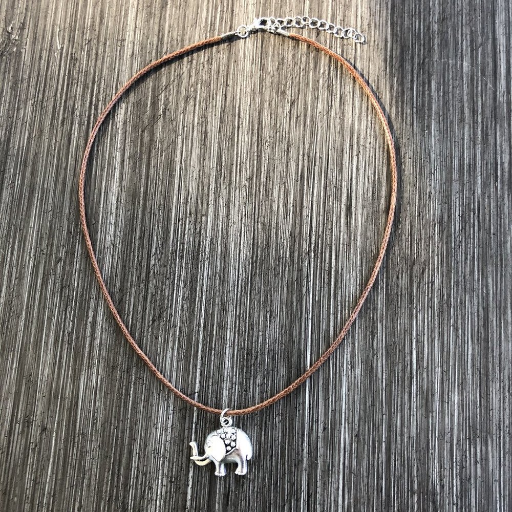 Boho Elephant Necklace - Picture 2 of 3